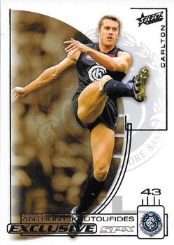 2002 Select AFL Exclusive SPX #61 Anthony Koutoufides Front